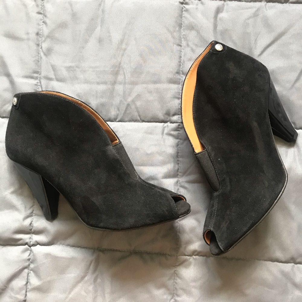 NWOT Black Peep Toe Booties - Size 9 - Never Worn